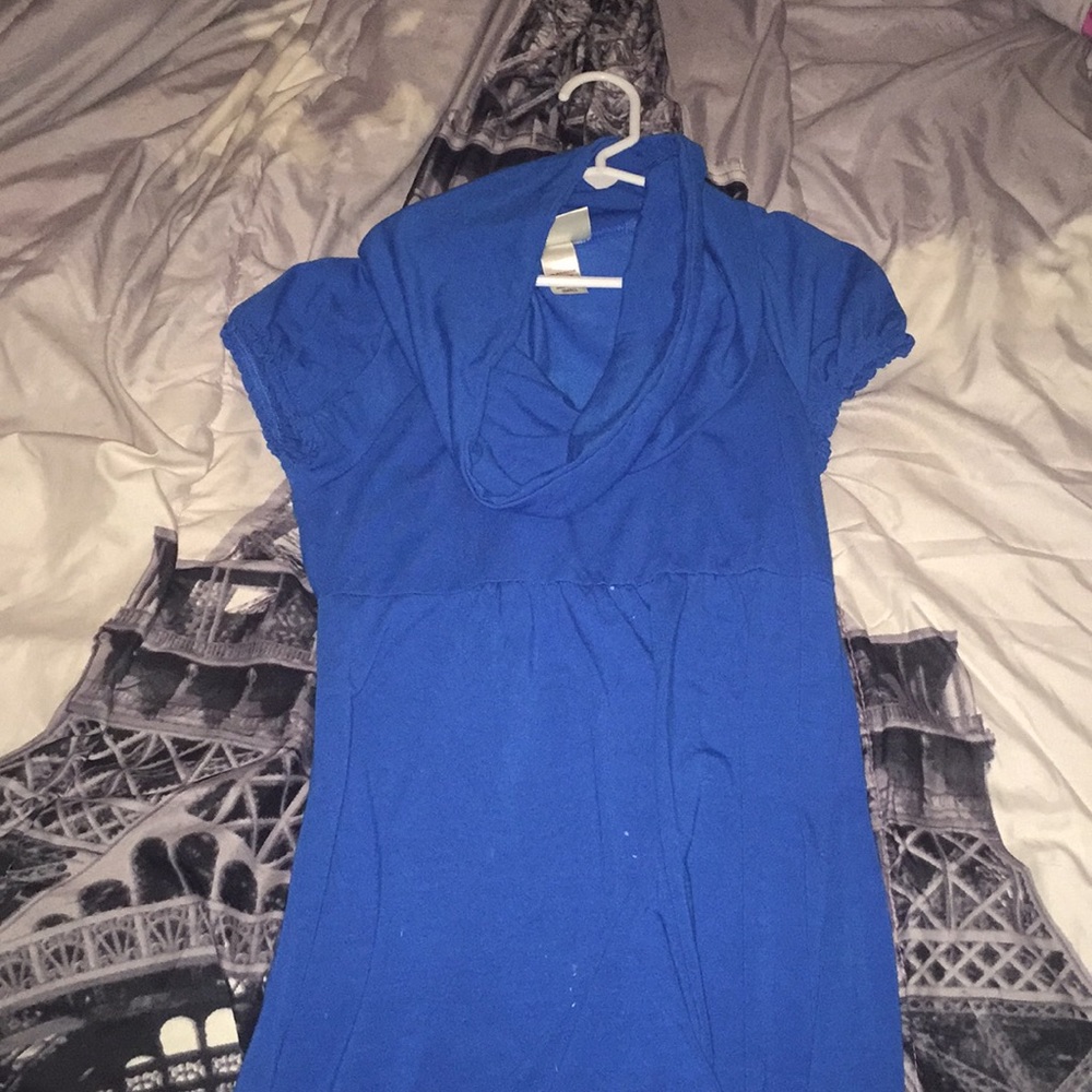 A blue dress